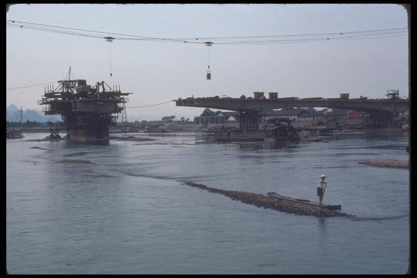 085046 Bridge Under Construction, Chinese Countryside A4 Photo Print
