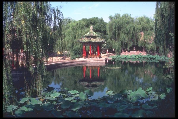 085056 Gazebo, Huaching Hot Springs, Sian A4 Photo Print
