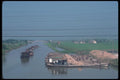 085062 Barges On Canal, Countryside Near Shanghai A4 Photo Print
