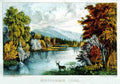 086 Moosehead Lake Vintage A4 Photo Print