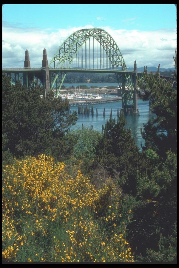 086045 Newport, Yaquina Bay Bridge A4 Photo Print