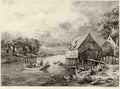 087 Moulin Sur Une Riviere 1774 Vintage A4 Photo Print