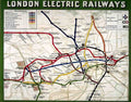 088 London Electric Railways Map Vintage A4 Photo Print