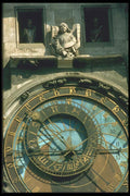 088015 Prague, Town Hall Clock A4 Photo Print
