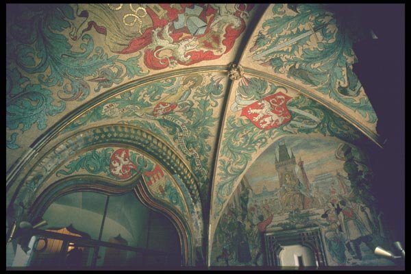 088016 Prague, Town Hall Ceiling A4 Photo Print