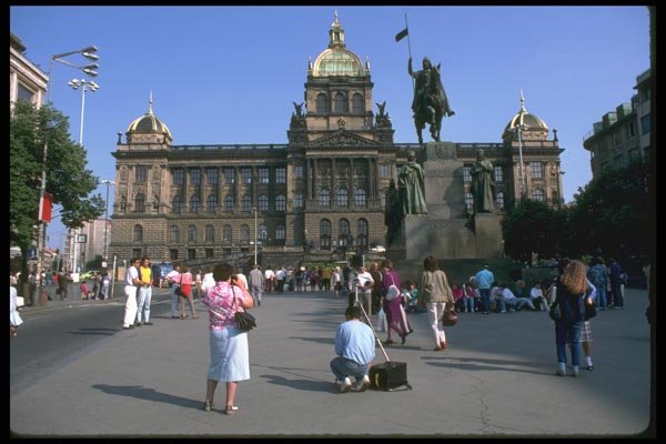 088021 Prague, Wenceslas Square, The National Museum A4 Photo Print