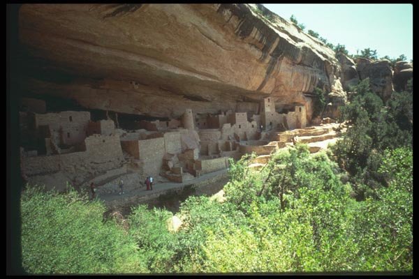 089032 Cliff Palace View With Trees A4 Photo Print