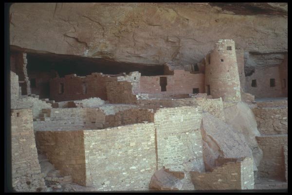 089036 Cliff Palace With Round Tower A4 Photo Print