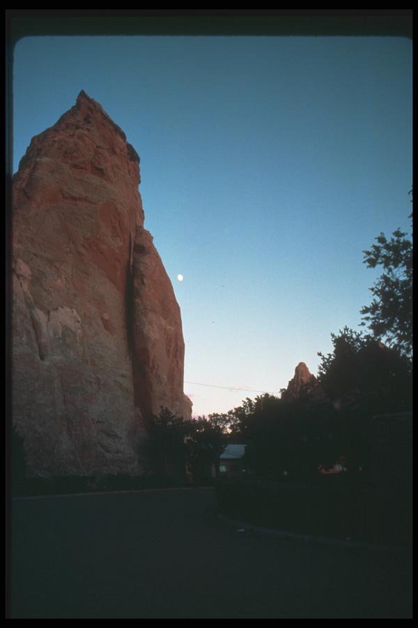 089047 Moonrise At Window Rock A4 Photo Print