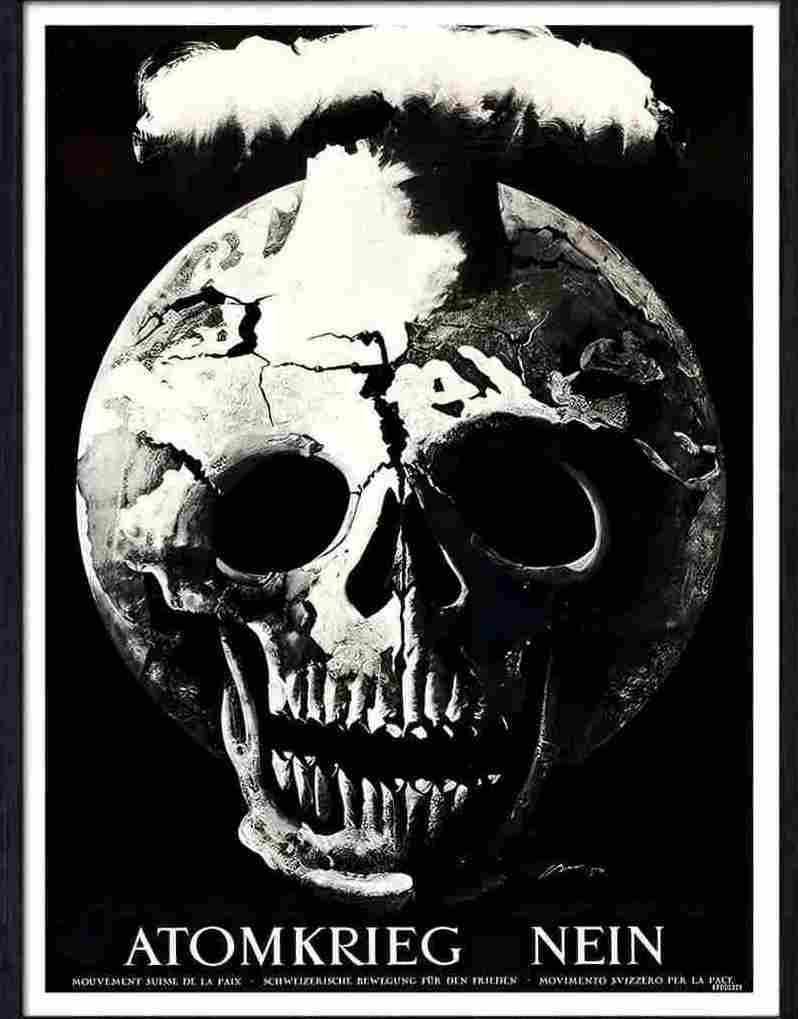 09 atomkreig nein anti nuclear weapons poster Advert A4 Photo Print