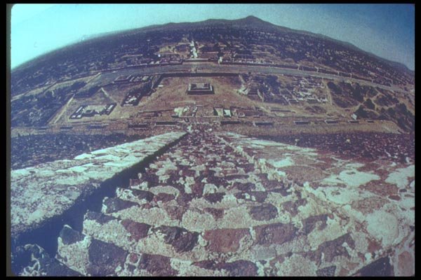 090000 Hillside Teotihuacan, Olmec Ruins A4 Photo Print