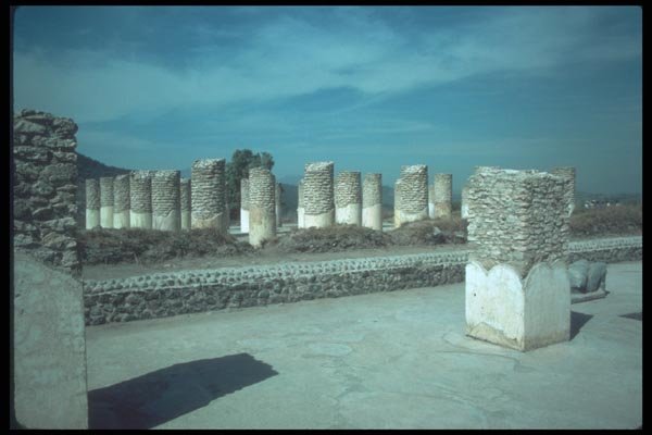 090011 Columns Tula, Toltec Ruins A4 Photo Print