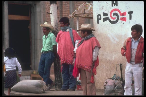 090027 Zinacantan Men In Red Serapes San Cristobel De Las Casas A4 Photo Print