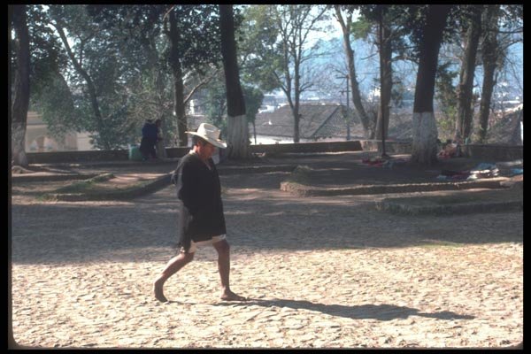 090028 Chamulan Man In Black Serape San Cristobel De Las Casas A4 Photo Print