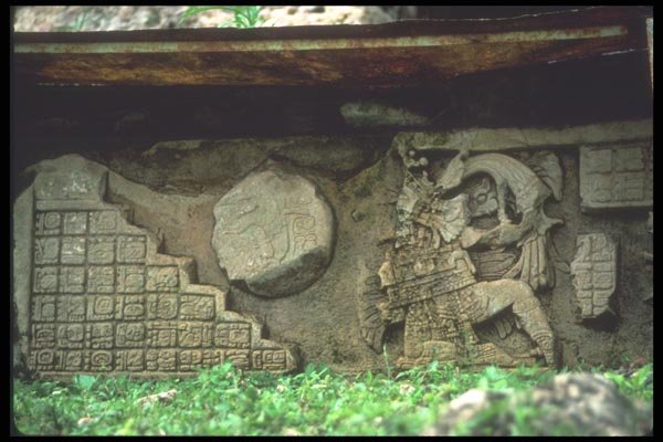 090040 Relief Carving Bonampak, Mayan Ruins A4 Photo Print