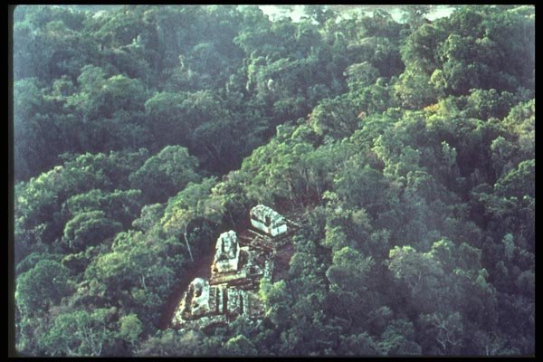 090043 Aerial View Yasheelan, Mayan Ruins A4 Photo Print