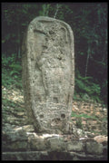 090046 Stela With Carving Yasheelan, Mayan Ruins A4 Photo Print