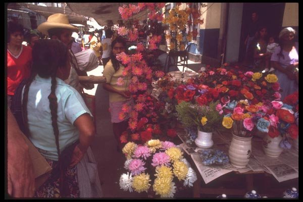 090050 Marketplace Oaxaca, Mexico A4 Photo Print