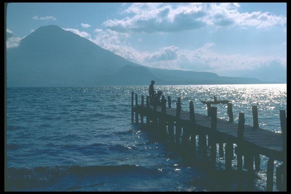 090096 Dock Lake Atitlan A4 Photo Print