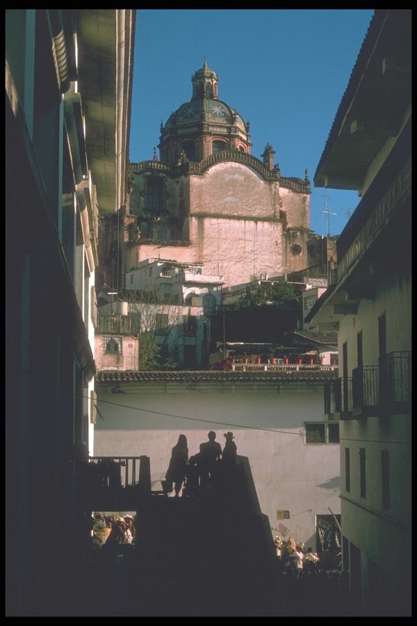 090097 Church Above The Market A4 Photo Print