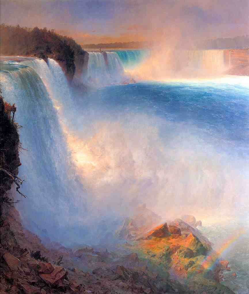 091 Niagara Falls Fromthe American Side Frederick E. Church Vintage A4 Photo Print