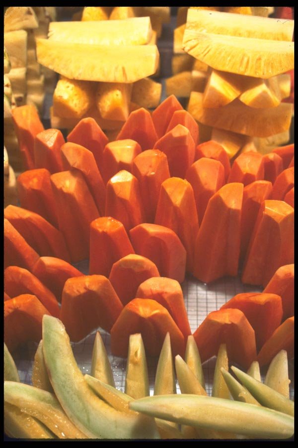 091049 Pineapple, Papaya And Melon A4 Photo Print