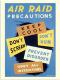 092 air raid precautions war poster 2 Vintage Advert A4 Photo Print