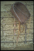 093027 Handmade Backpack On An Adobe Wall In Amazon Village A4 Photo Print