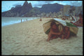 093029 Children Taking Shelter On Ipanema Beach A4 Photo Print