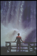 093046 Woman Standing By Foz Do Iguacu A4 Photo Print