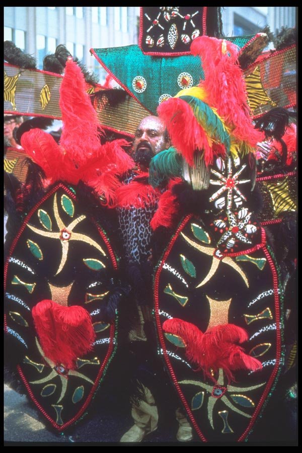 093048 Carnaval Reveler In African Inspired Costume A4 Photo Print