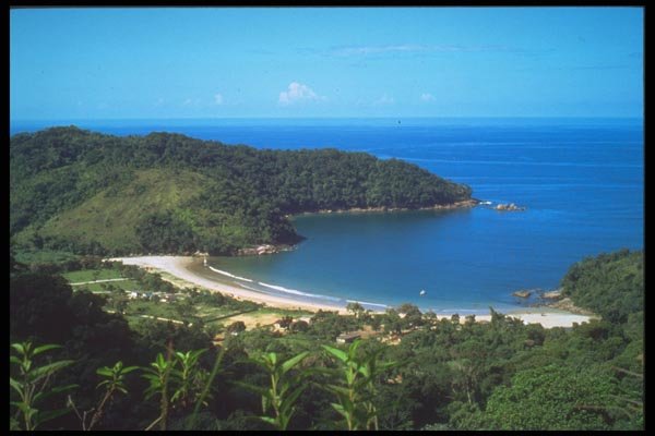 093075 Small Bay Between Sao Paulo And Rio De Janeiro A4 Photo Print