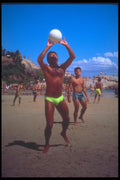 093094 Sun Worshipper Enjoying Volleyball On The Beach A4 Photo Print