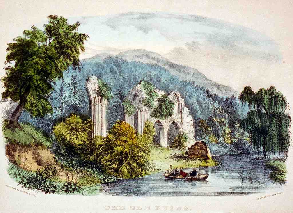 094 Old Ruins Vintage A4 Photo Print
