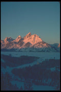 094002 First Light, Tetons Snake River A4 Photo Print
