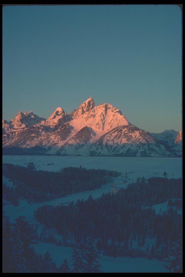 094002 First Light, Tetons Snake River A4 Photo Print