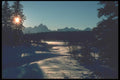 094016 Evening Light, Tetons A4 Photo Print