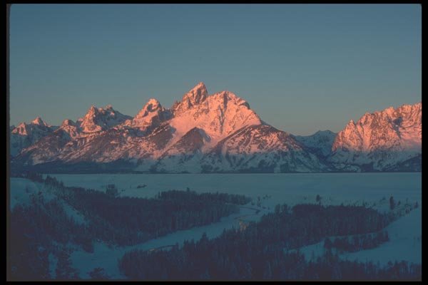 094021 Sunrise, Tetons A4 Photo Print