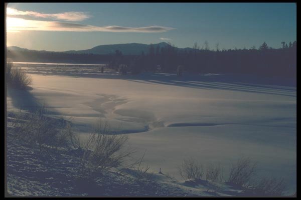 094044 Frozen Snake River A4 Photo Print