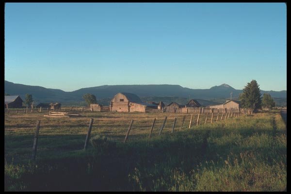 094057 Homestead, Tetons A4 Photo Print