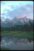 094067 First Light, Tetons, Reflect A4 Photo Print