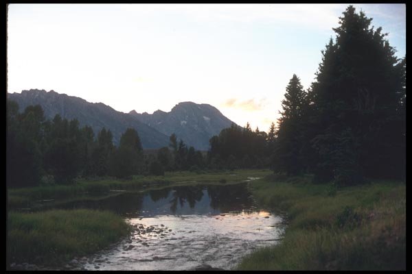 094073 Mount Moran Stream A4 Photo Print