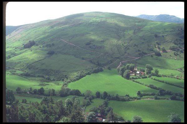 095067 Valley Between Bwlch y Groes Pass And Llanuwchllyn A4 Photo Print