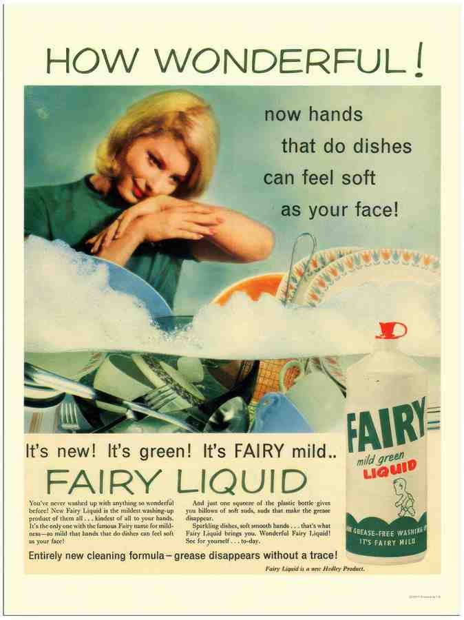 097 1960s washing up liquid 2 Vintage Advert A4 Photo Print