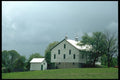 097022 White Barn With Three Cupolas A4 Photo Print