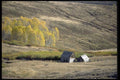 097045 Small Outbuildings In Gully A4 Photo Print