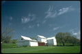097064 White Barns On Green Knoll A4 Photo Print