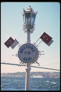098000 Welcome Sign On Asian Coastline, Istanbul, Turkey A4 Photo Print