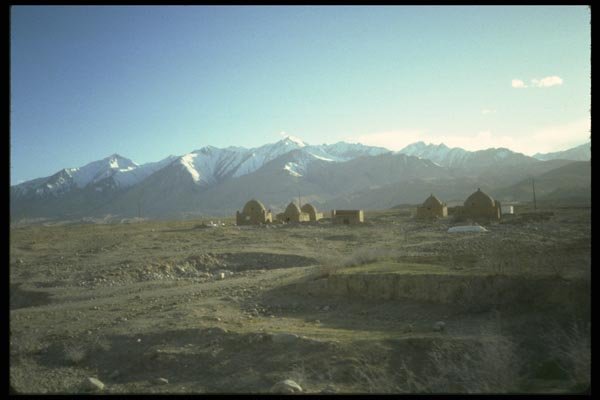 098090 Conical Dwellings, Chinese Pakistan Border Region A4 Photo Print