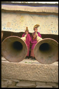 098099 Tibetan Monks At Temple In Ganan, Gansu Province, China A4 Photo Print